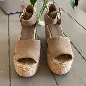 Marc Fisher Alida Espadrille Platform Wedge size 8